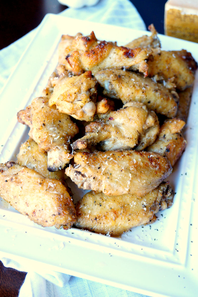 baked garlic parmesan wings | The Baking Fairy