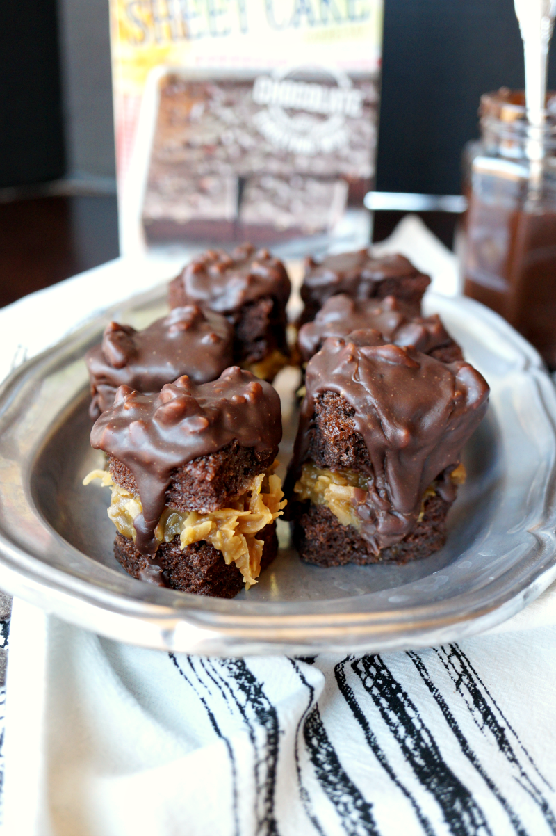 german chocolate cake bites | The Baking Fairy