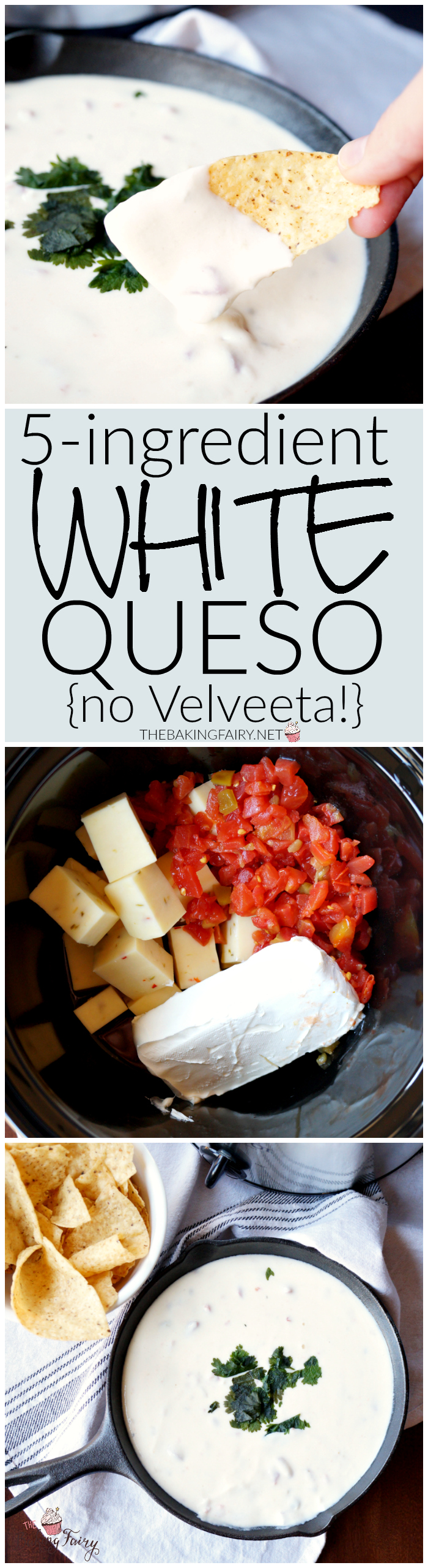 5-ingredient white queso | The Baking Fairy