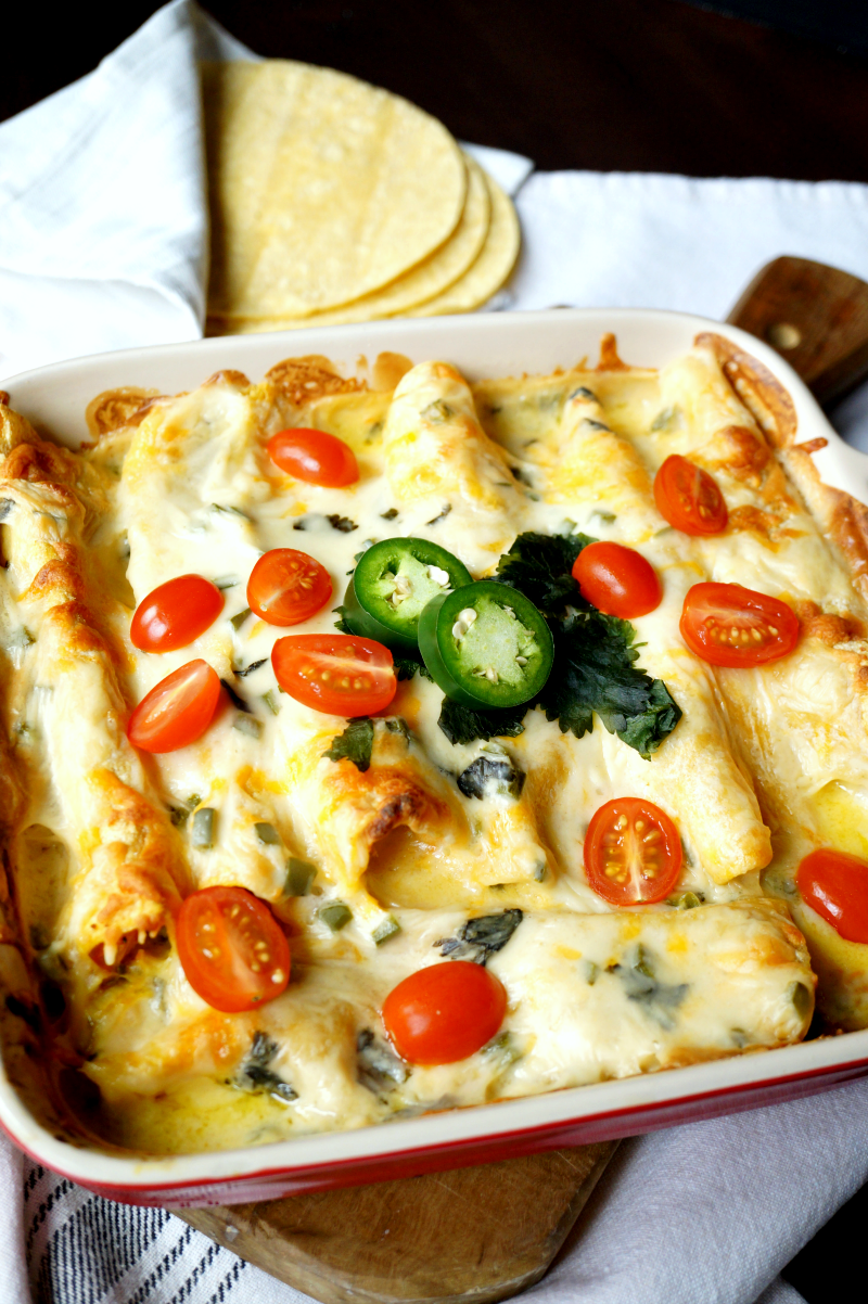 creamy shrimp enchiladas | The Baking Fairy