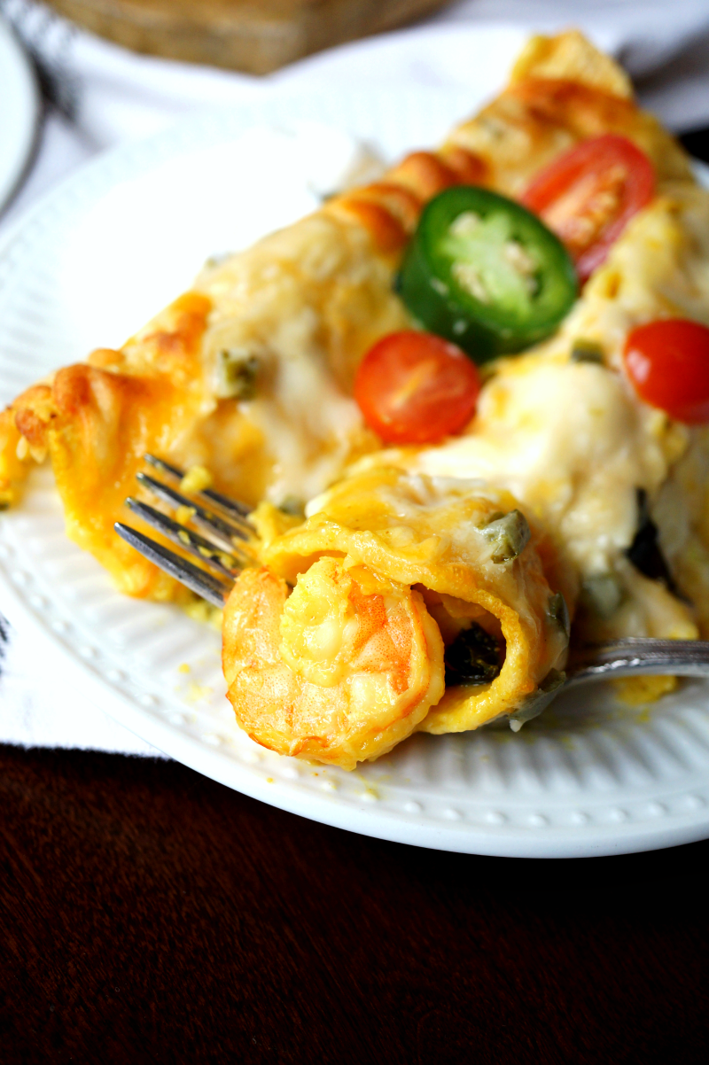 creamy shrimp enchiladas | The Baking Fairy