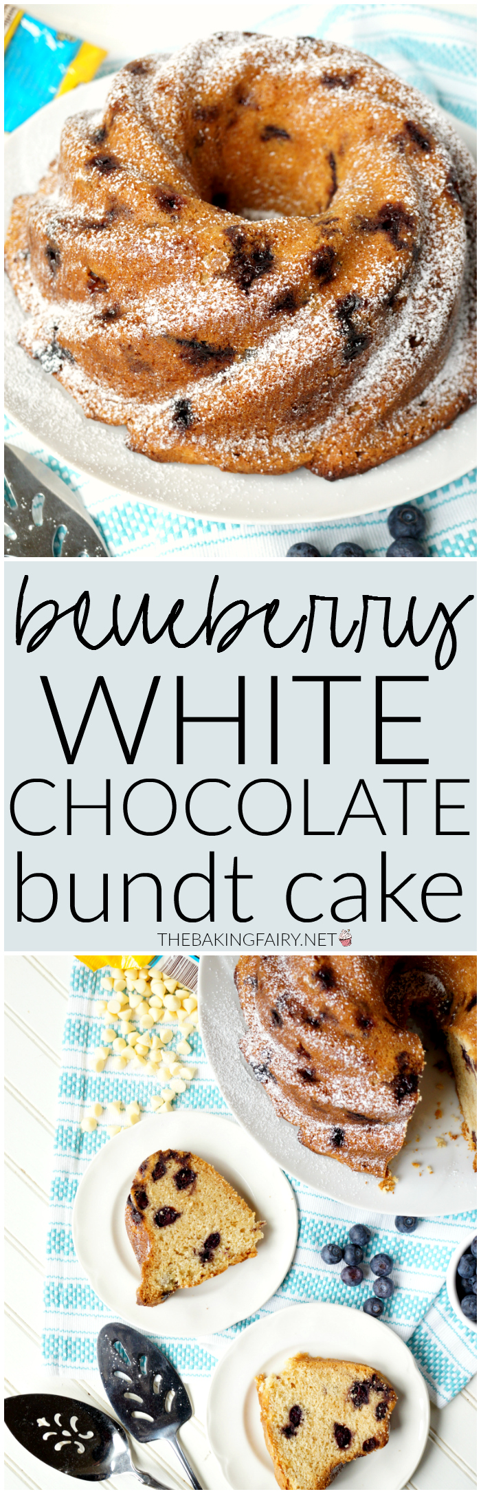 blueberry white chocolate bundt cake | The Baking Fairy