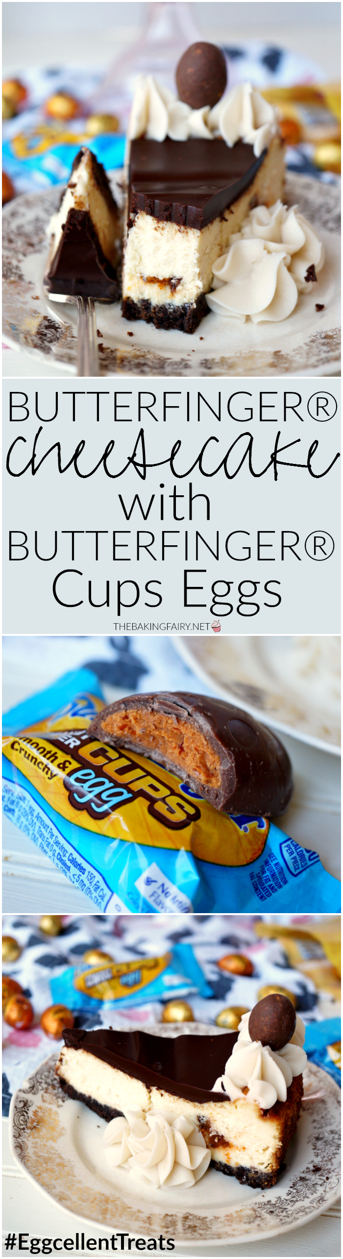 BUTTERFINGER® cheesecake | The Baking Fairy #EggcellentTreats #ad