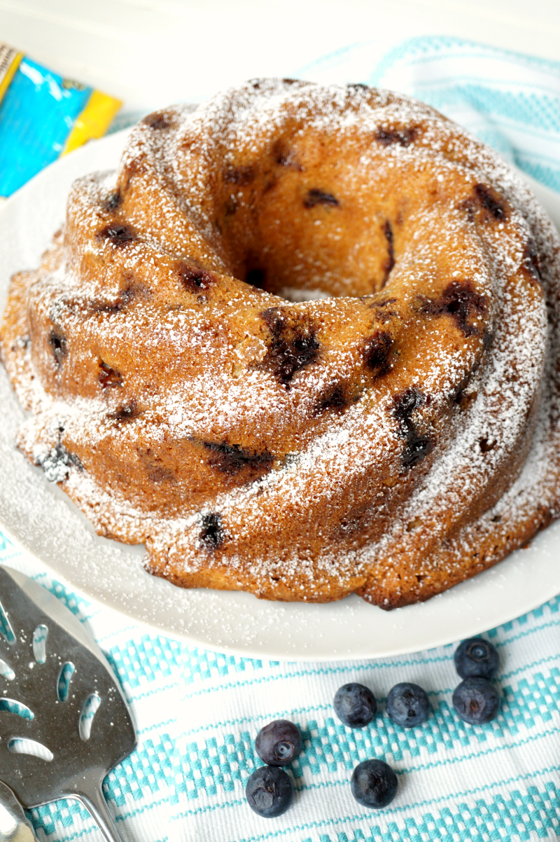 blueberry white chocolate bundt cake | The Baking Fairy