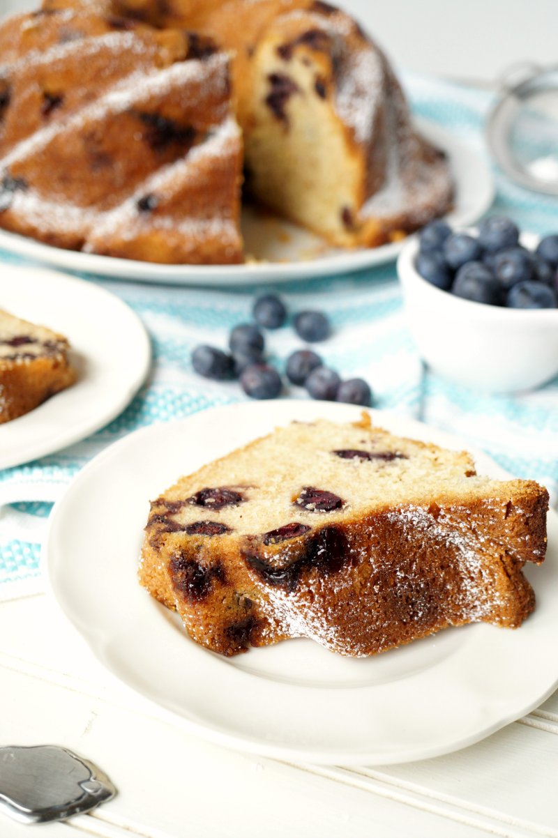 blueberry white chocolate bundt cake | The Baking Fairy