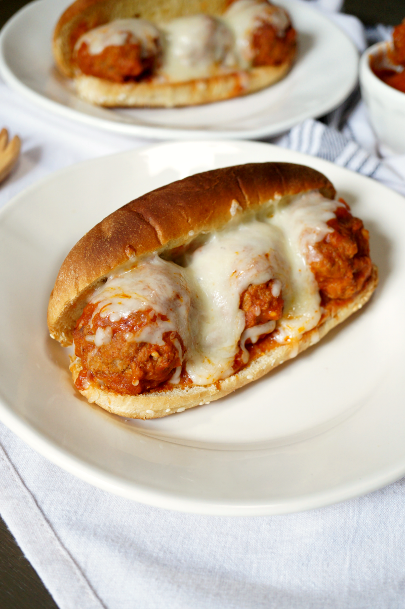 cheesy meatball subs | The Baking Fairy