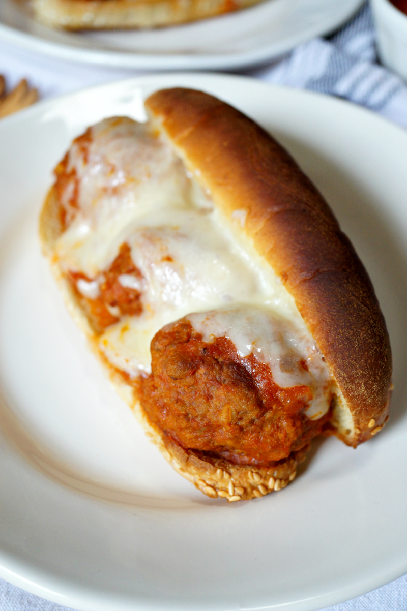 cheesy meatball subs | The Baking Fairy