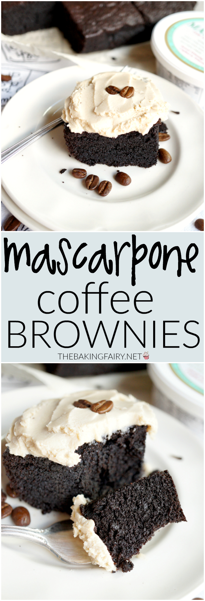 mascarpone coffee brownies | The Baking Fairy