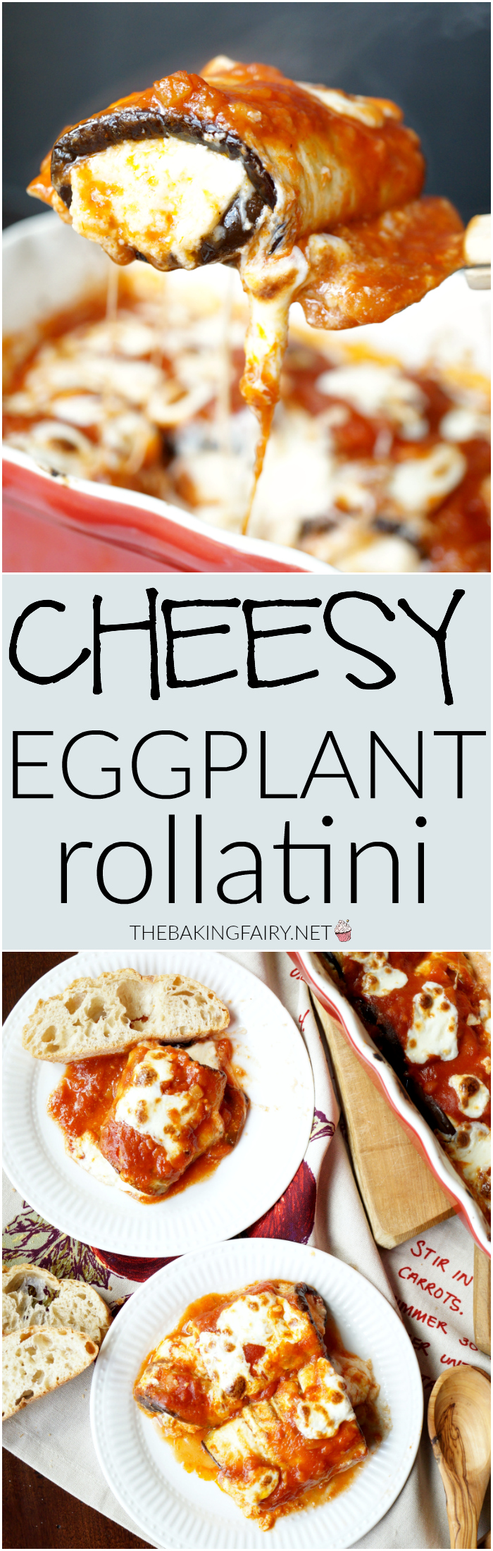 cheesy eggplant rollatini | The Baking Fairy