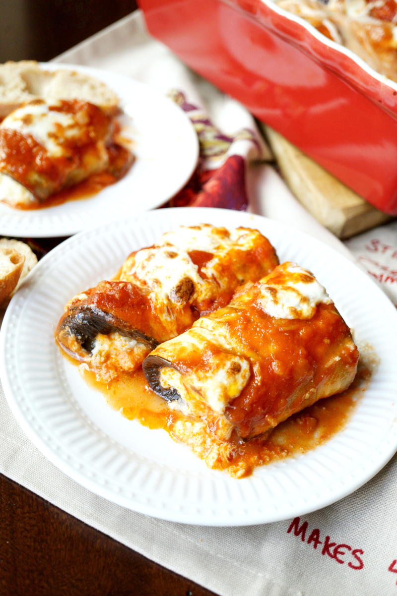 cheesy eggplant rollatini | The Baking Fairy