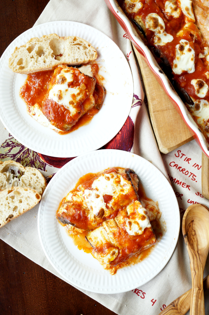 cheesy eggplant rollatini | The Baking Fairy