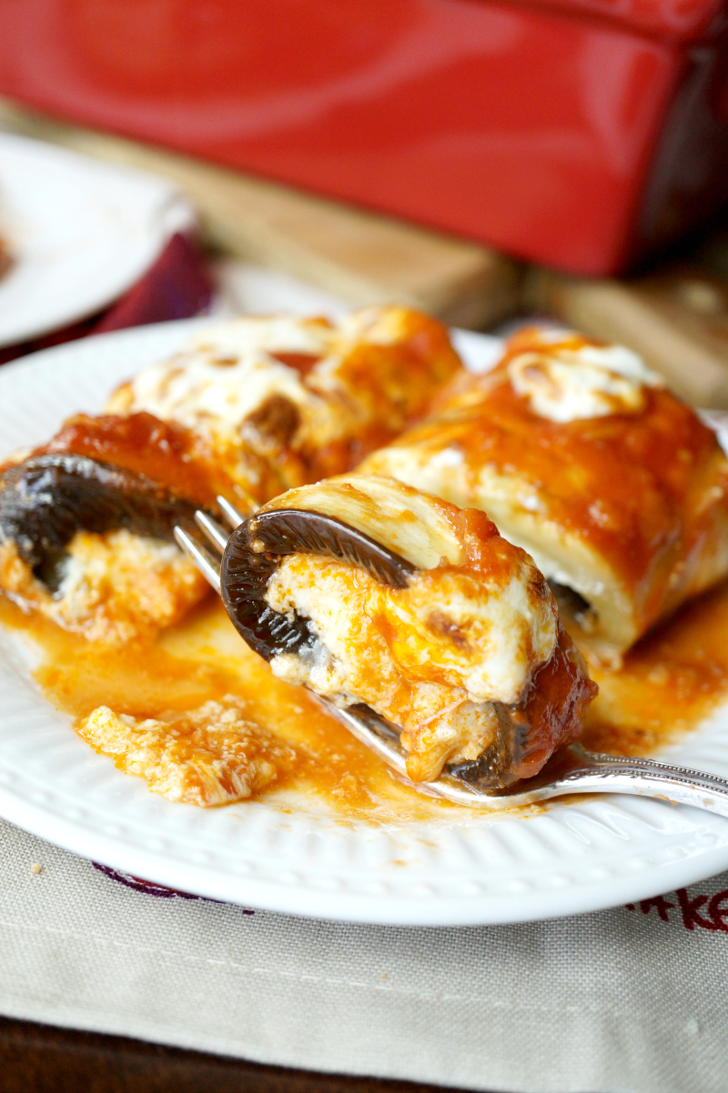 cheesy eggplant rollatini | The Baking Fairy