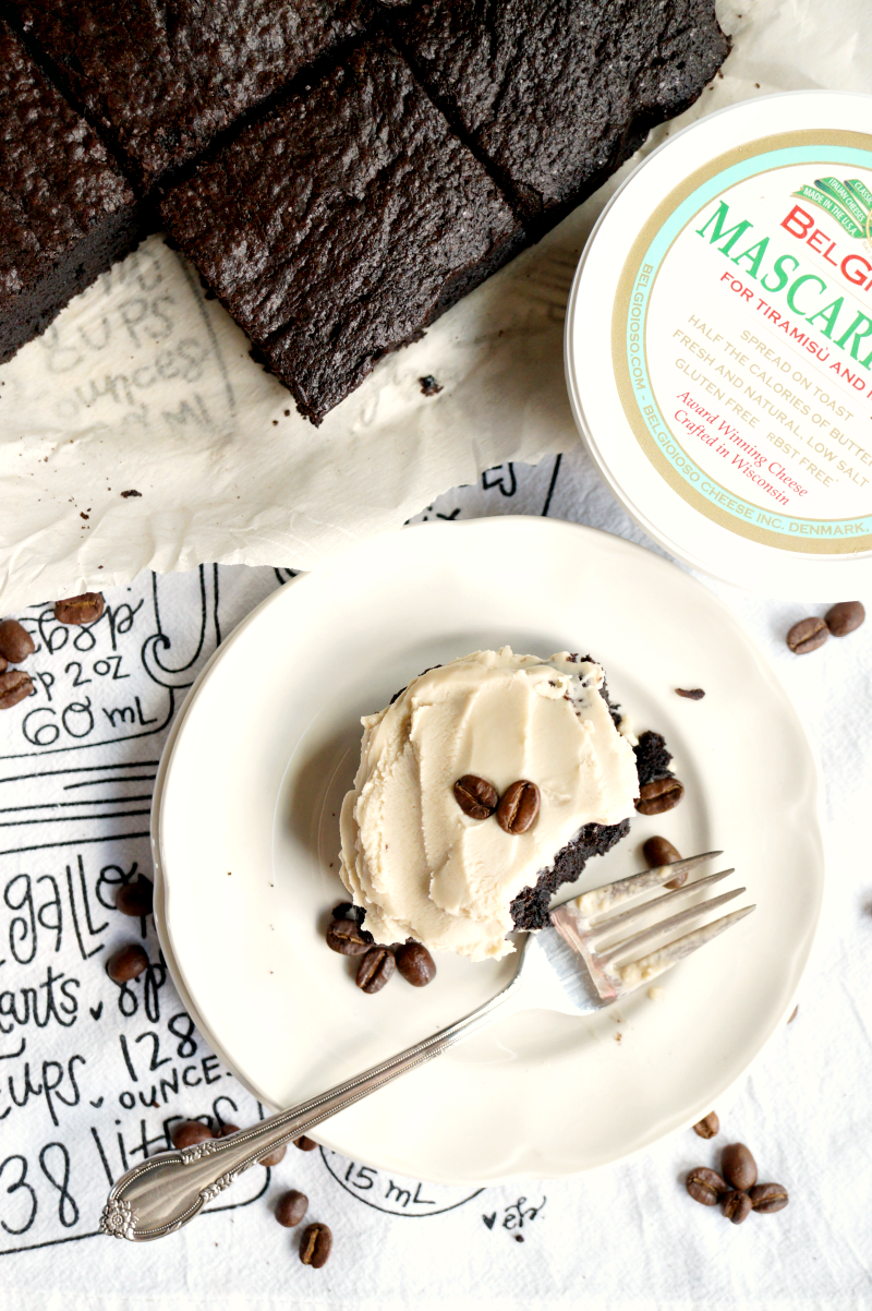 mascarpone coffee brownies | The Baking Fairy