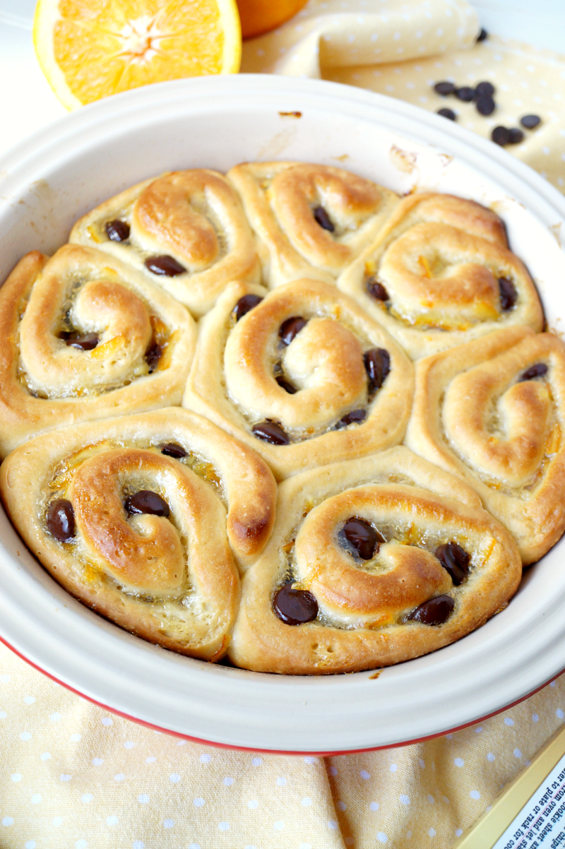 orange dark chocolate sweet rolls | The Baking Fairy