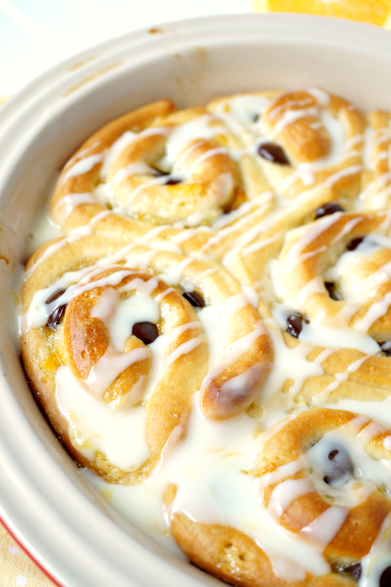 orange dark chocolate sweet rolls | The Baking Fairy