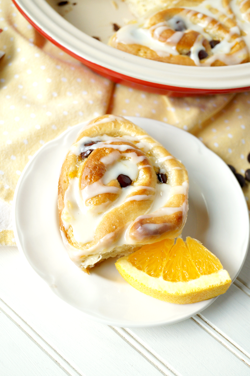 orange dark chocolate sweet rolls | The Baking Fairy