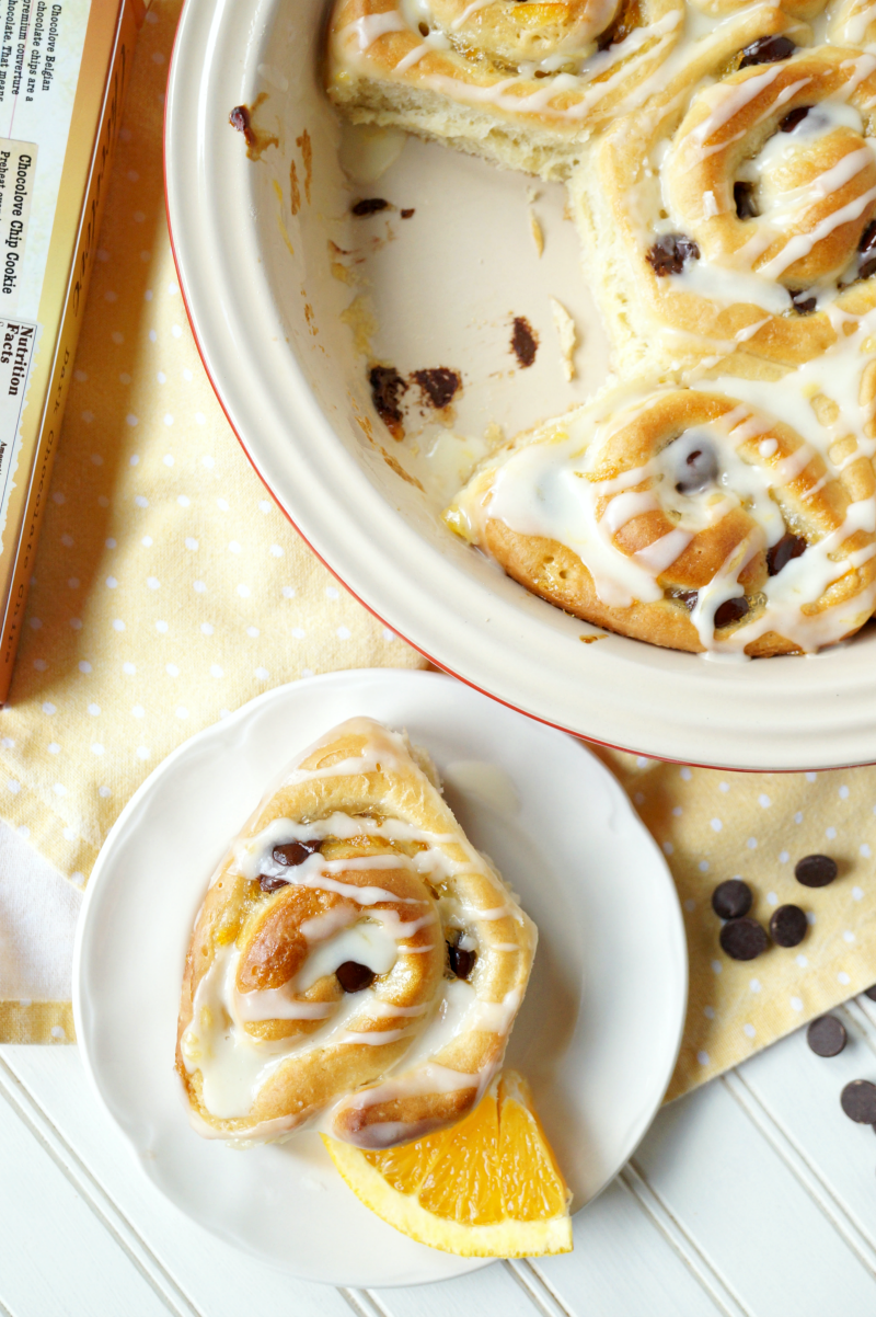 orange dark chocolate sweet rolls | The Baking Fairy