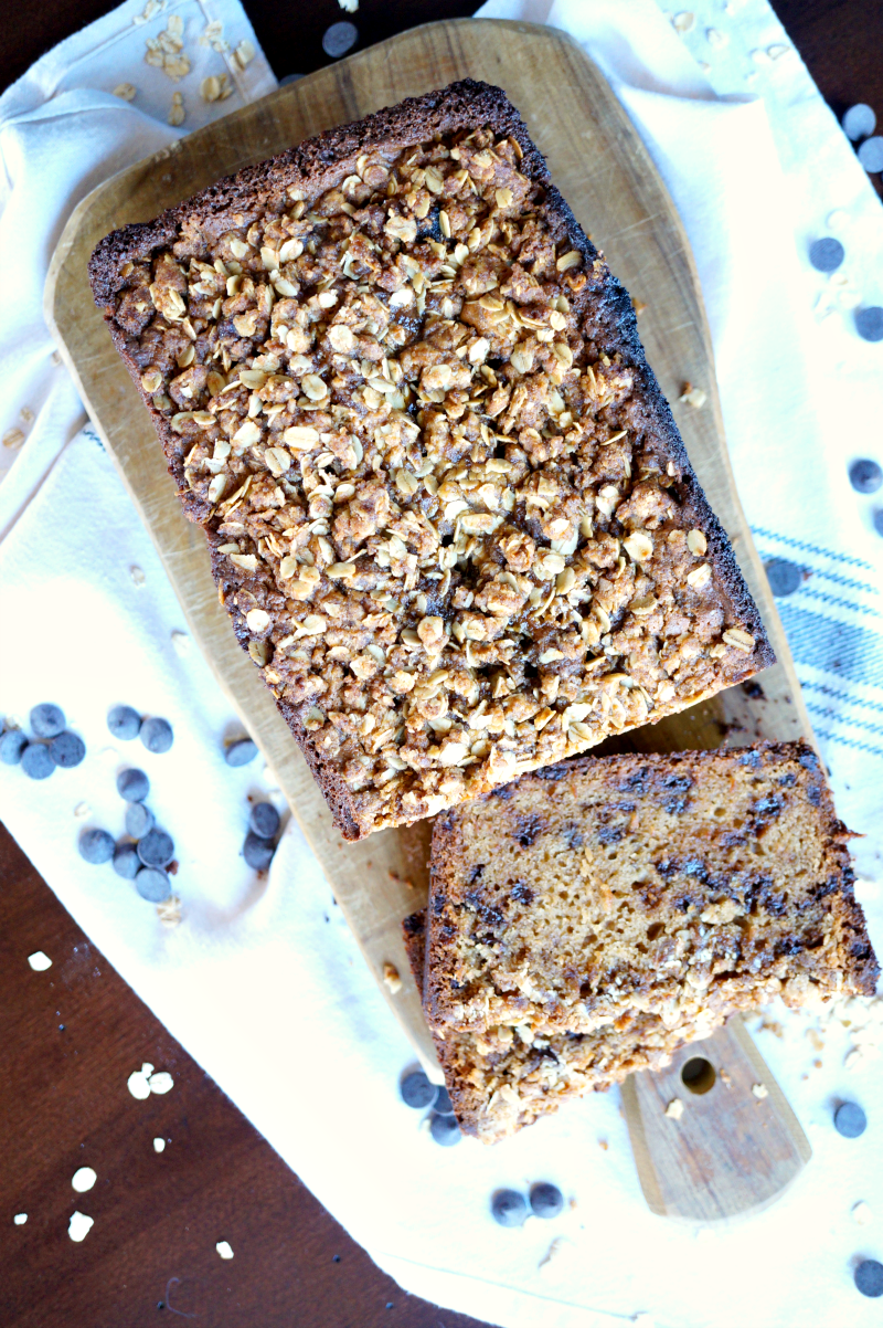 chocolate chip muffin loaf The Baking Fairy