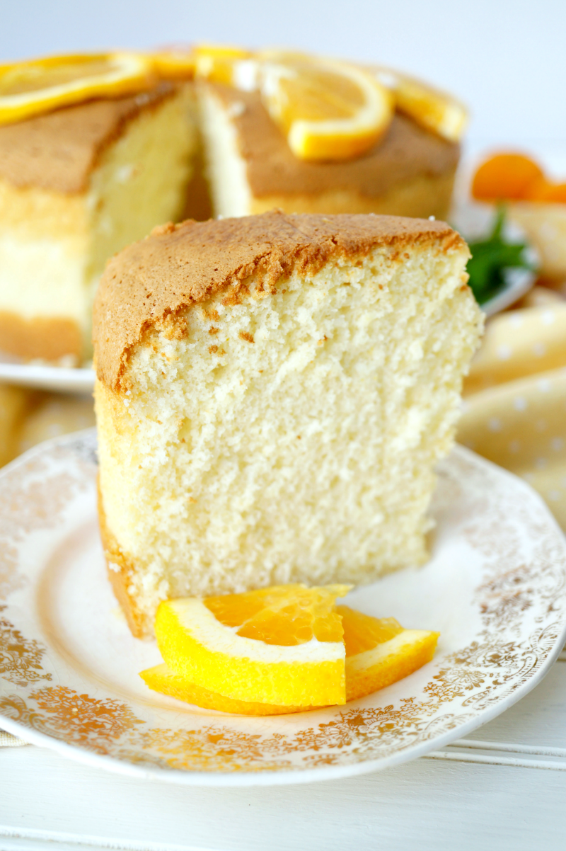 citrus chiffon cake | The Baking Fairy