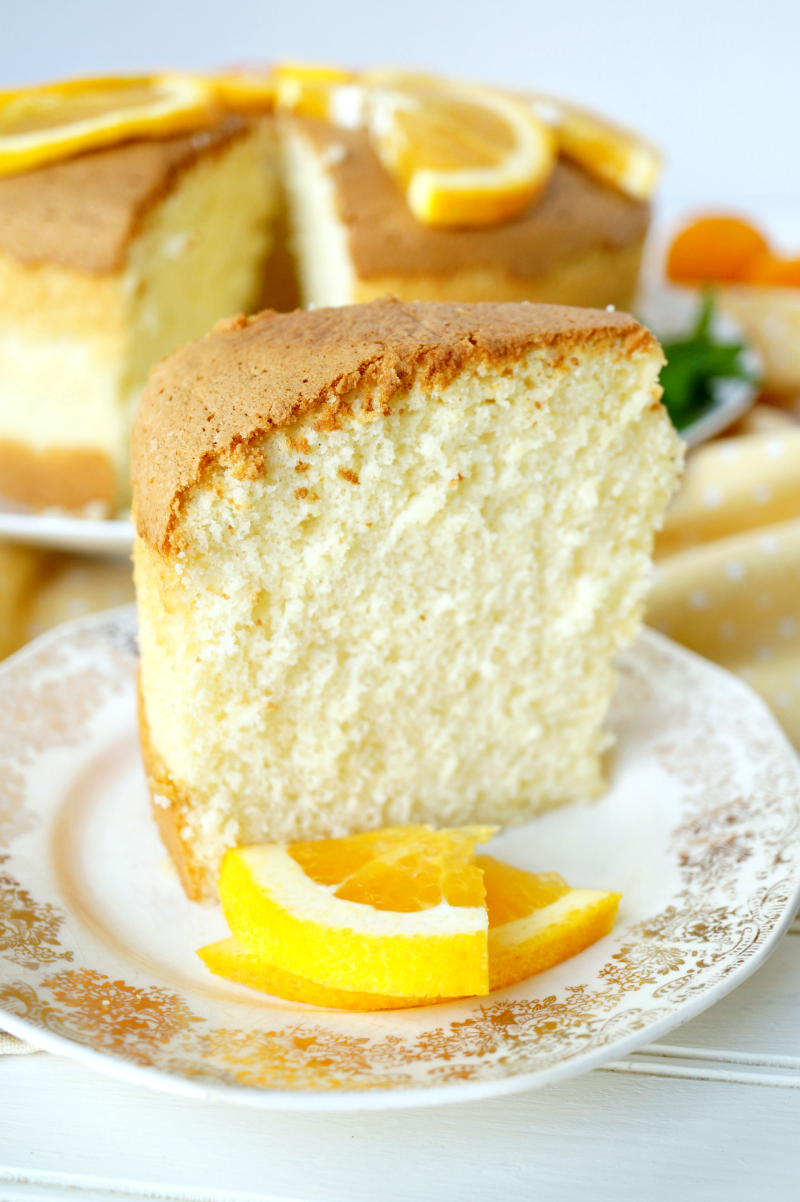 citrus chiffon cake - The Baking Fairy