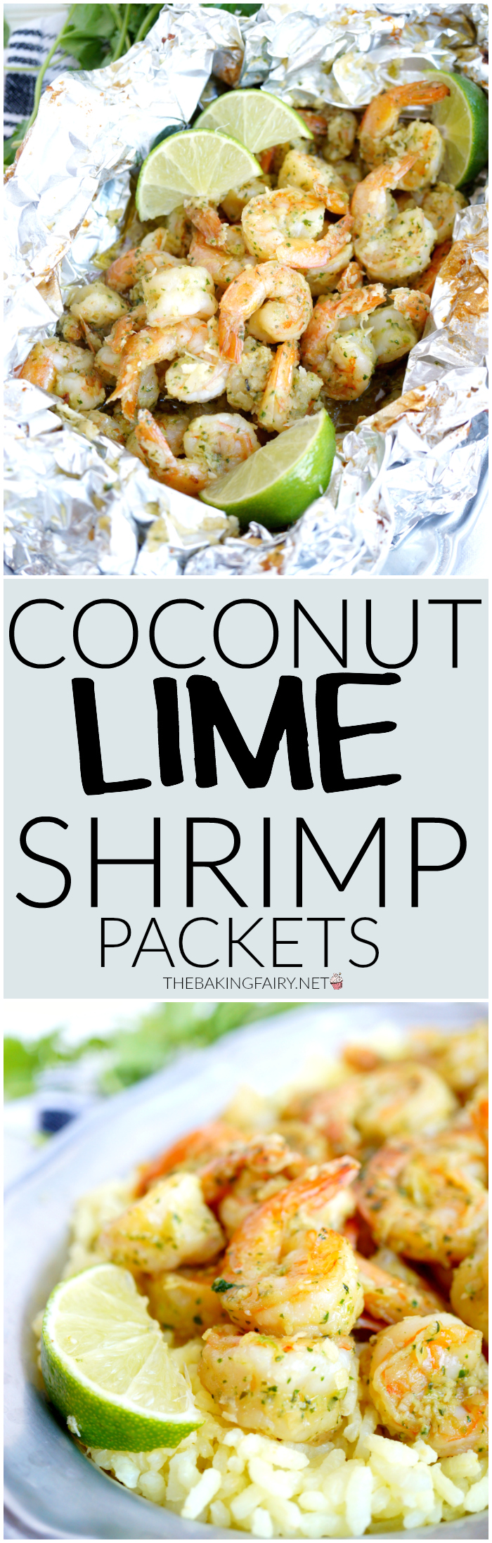 coconut lime shrimp packets | The Baking Fairy