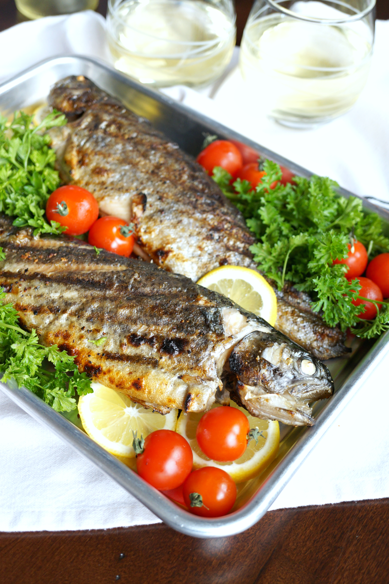whole grilled trout | The Baking Fairy