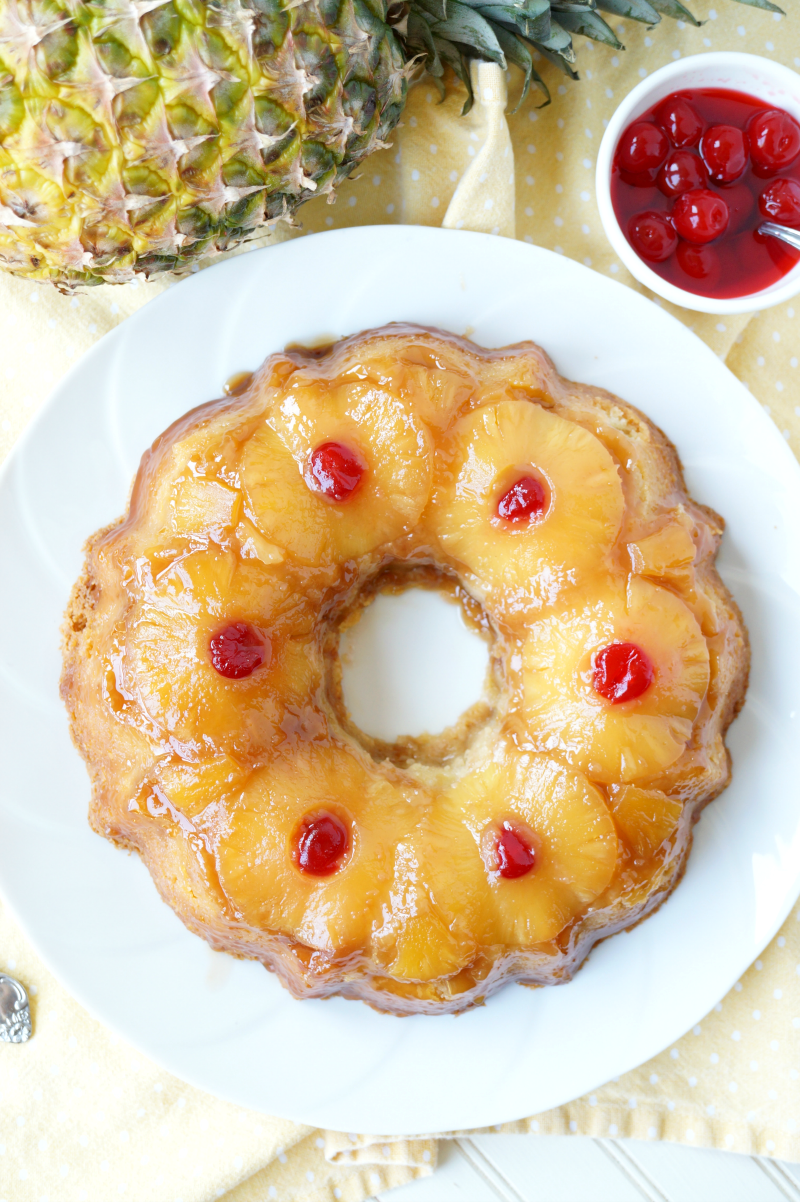 pineapple upside down bundt cake | The Baking Fairy