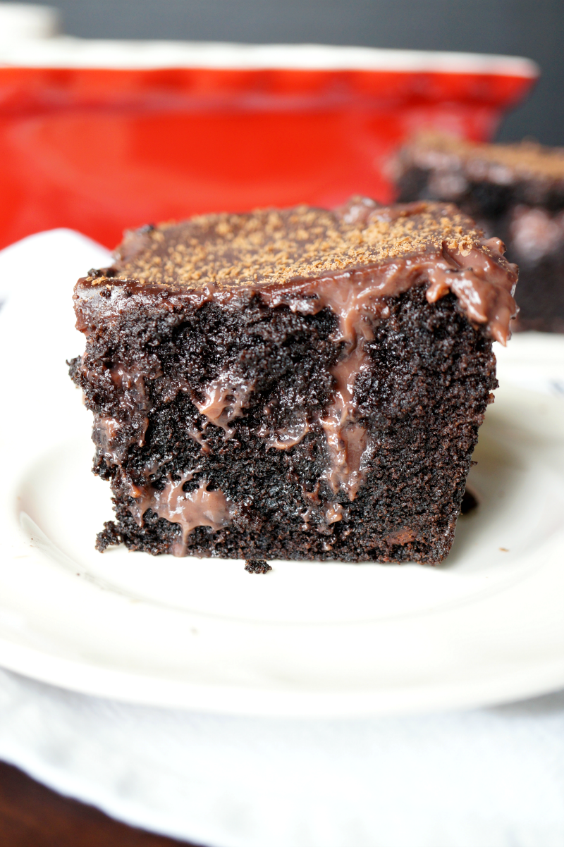 triple chocolate poke cake | The Baking Fairy