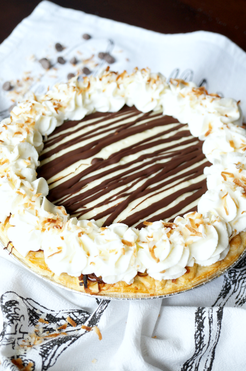 chocolate coconut cream pie | The Baking Fairy