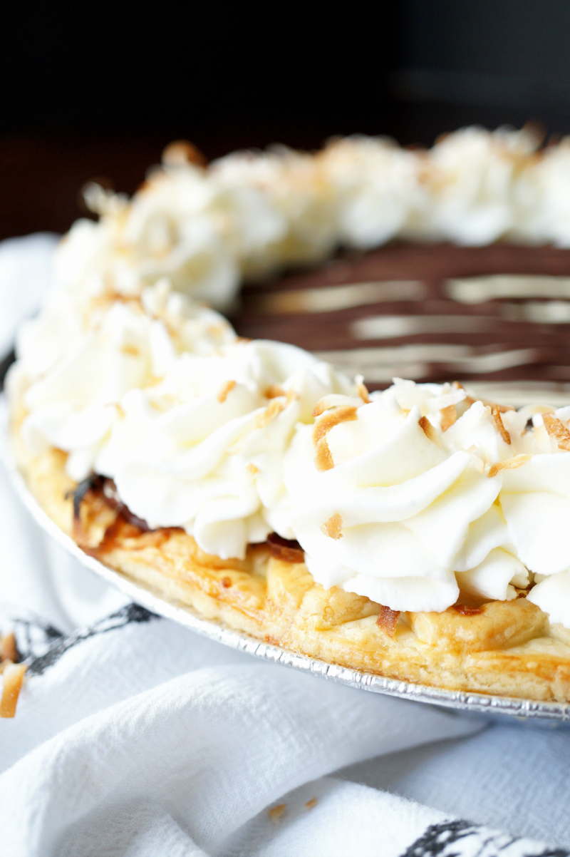 chocolate coconut cream pie | The Baking Fairy