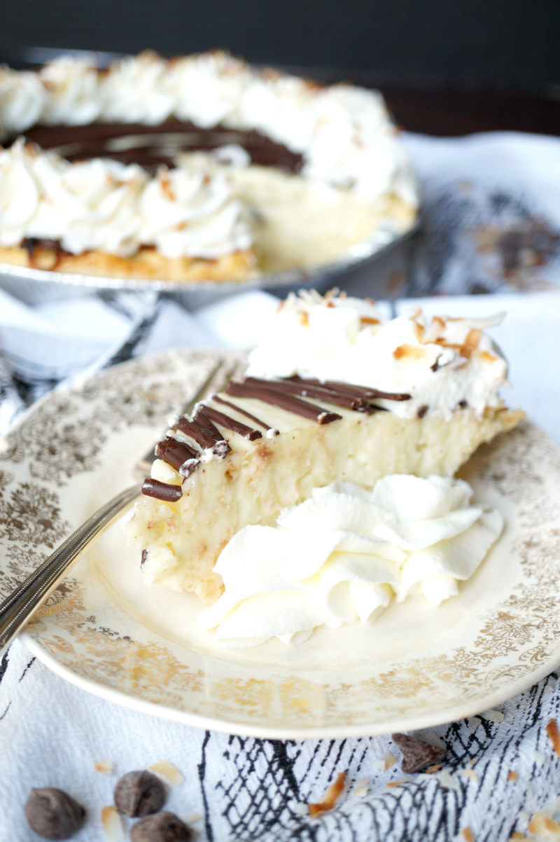 chocolate coconut cream pie | The Baking Fairy