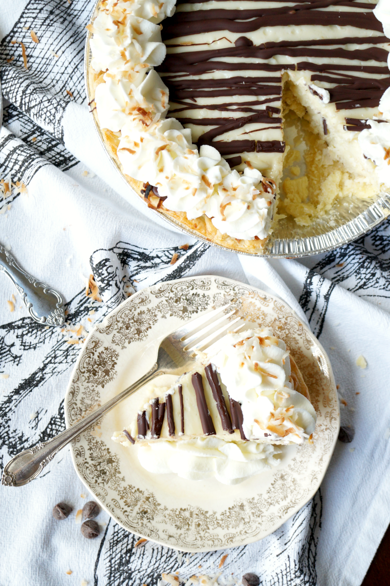 chocolate coconut cream pie | The Baking Fairy 