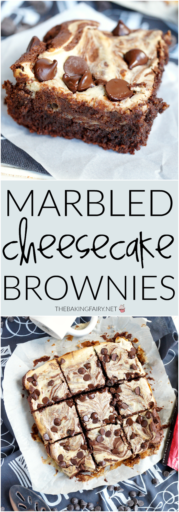 marbled cheesecake brownies | The Baking Fairy