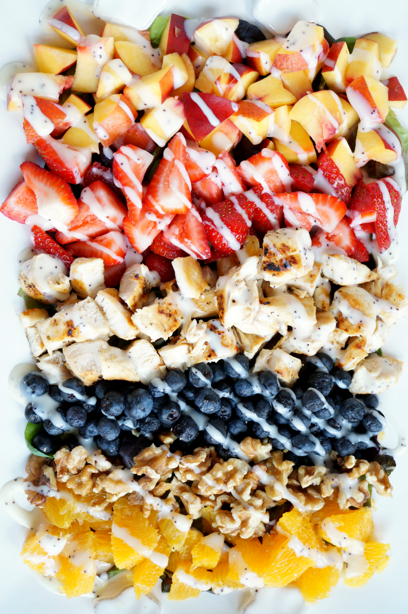grilled chicken & fruit cobb salad | The Baking Fairy