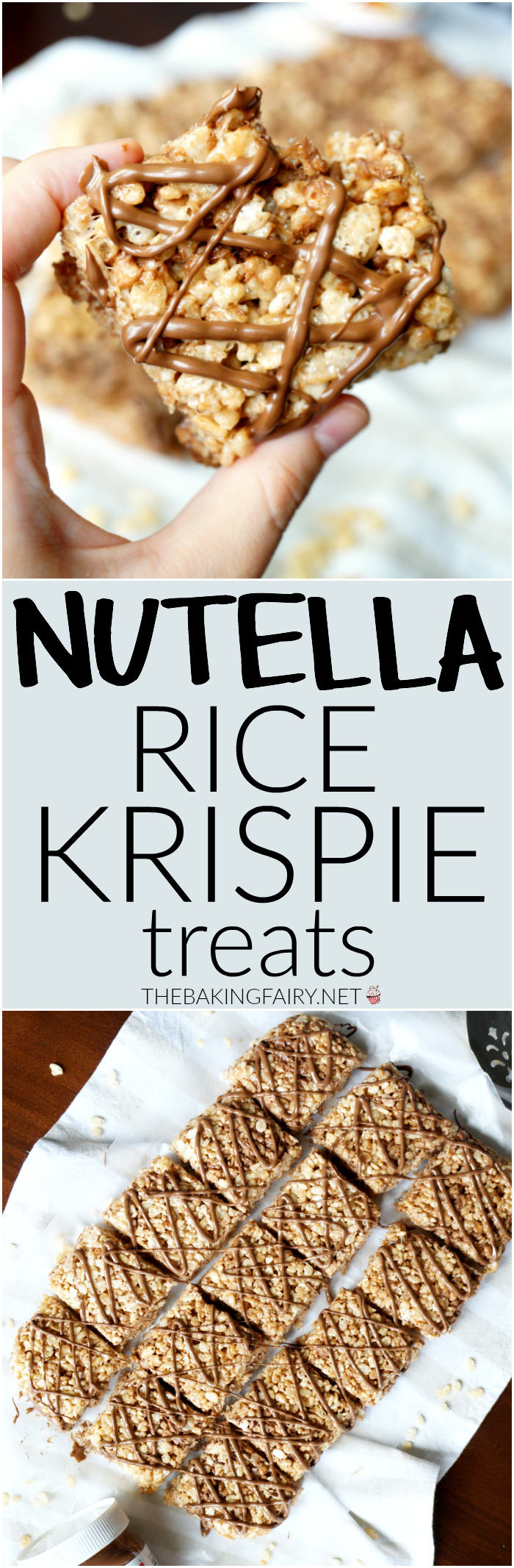 Nutella rice krispie treats | The Baking Fairy