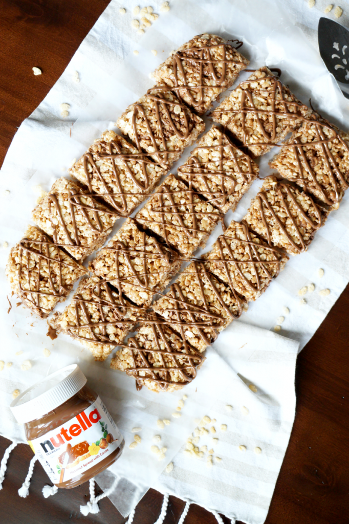 Nutella rice krispie treats The Baking Fairy