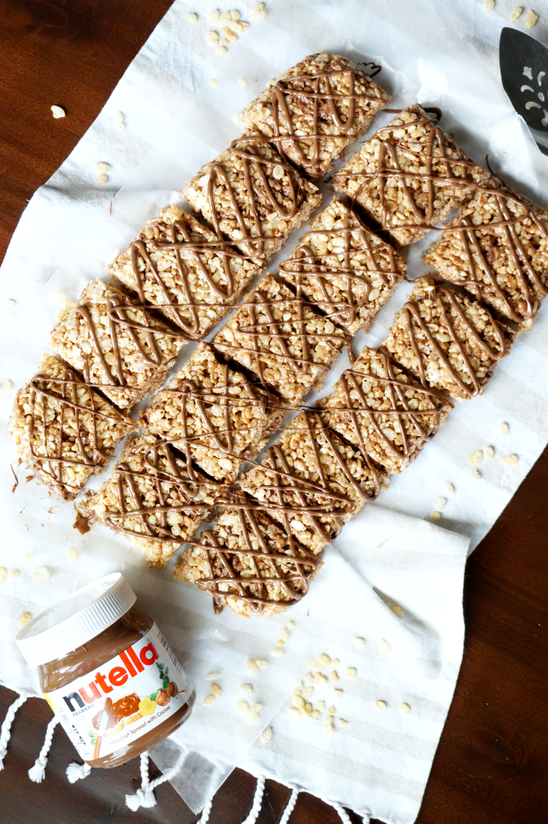 Nutella rice krispie treats | The Baking Fairy