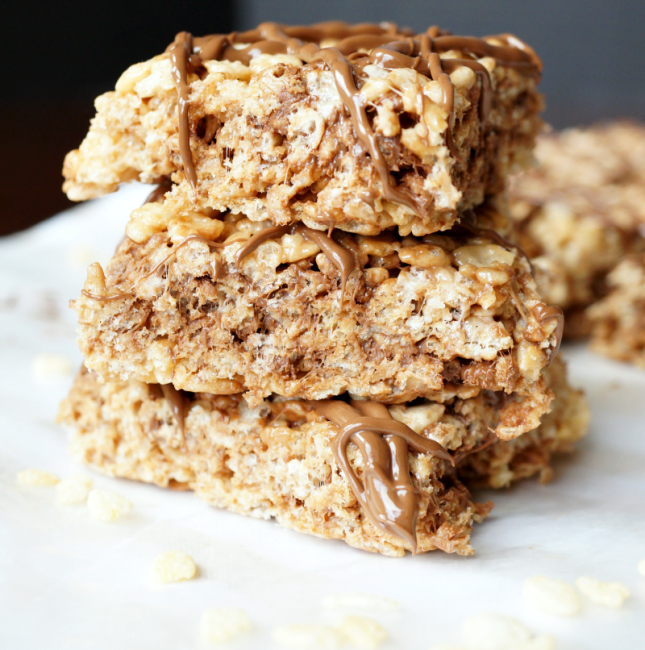 Nutella Rice Nutella rice krispie treats - The Baking Fairy