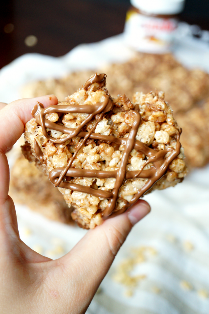 Nutella Rice Nutella rice krispie treats - The Baking Fairy