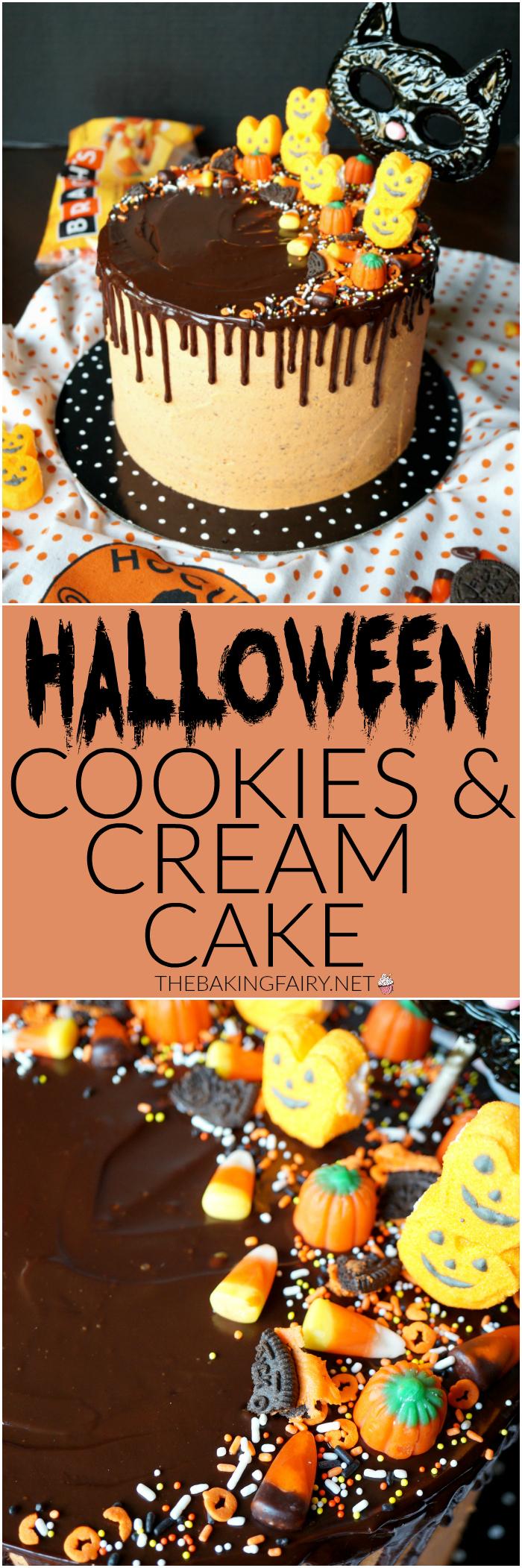 Halloween cookies & cream cake | The Baking Fairy