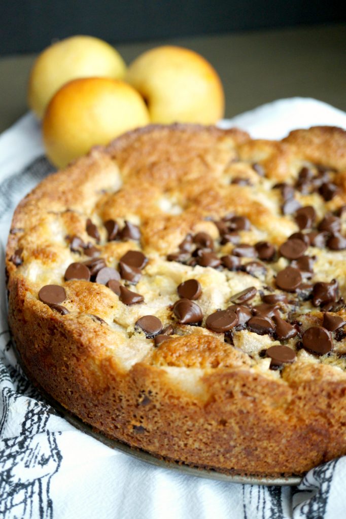 brown butter chocolate pear cake The Baking Fairy