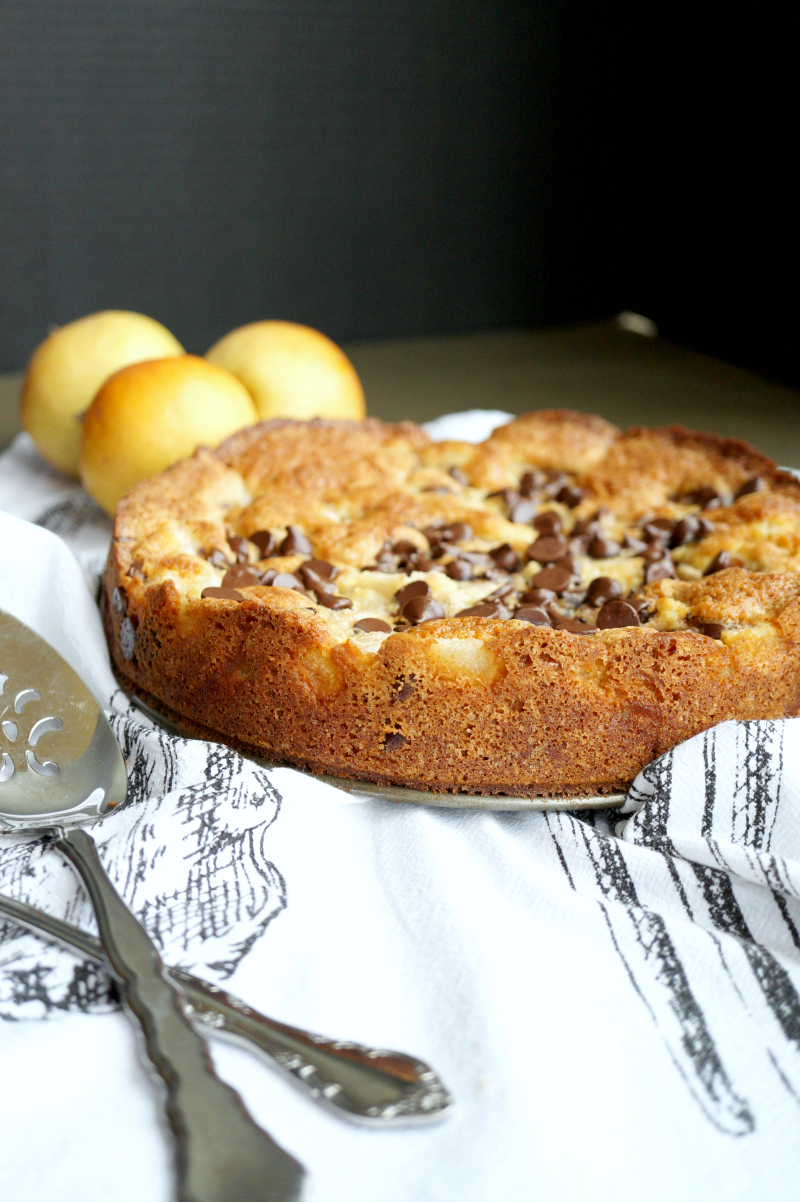 brown butter chocolate pear cake | The Baking Fairy