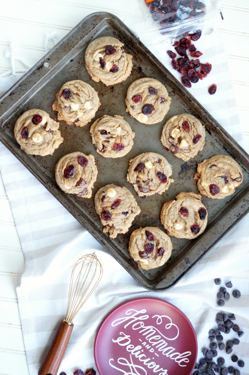 double chocolate chip cranberry cookies | The Baking Fairy