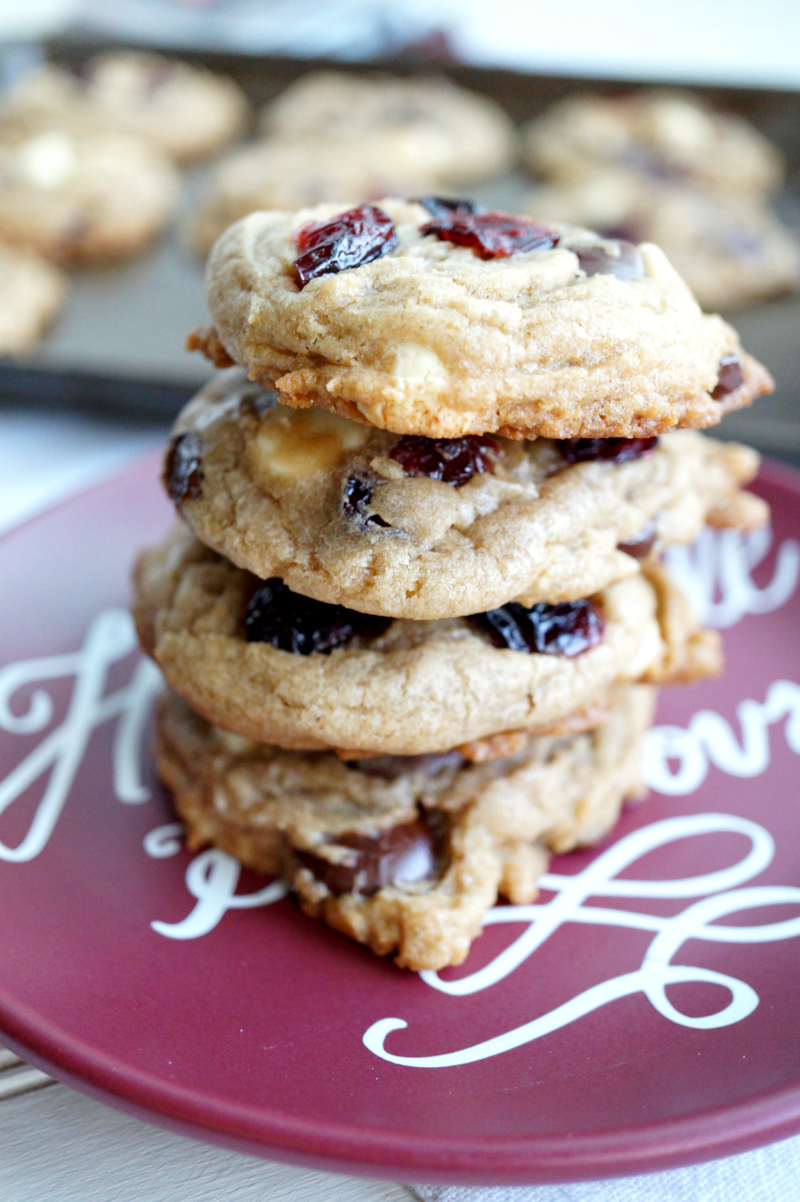 double chocolate chip cranberry cookies | The Baking Fairy