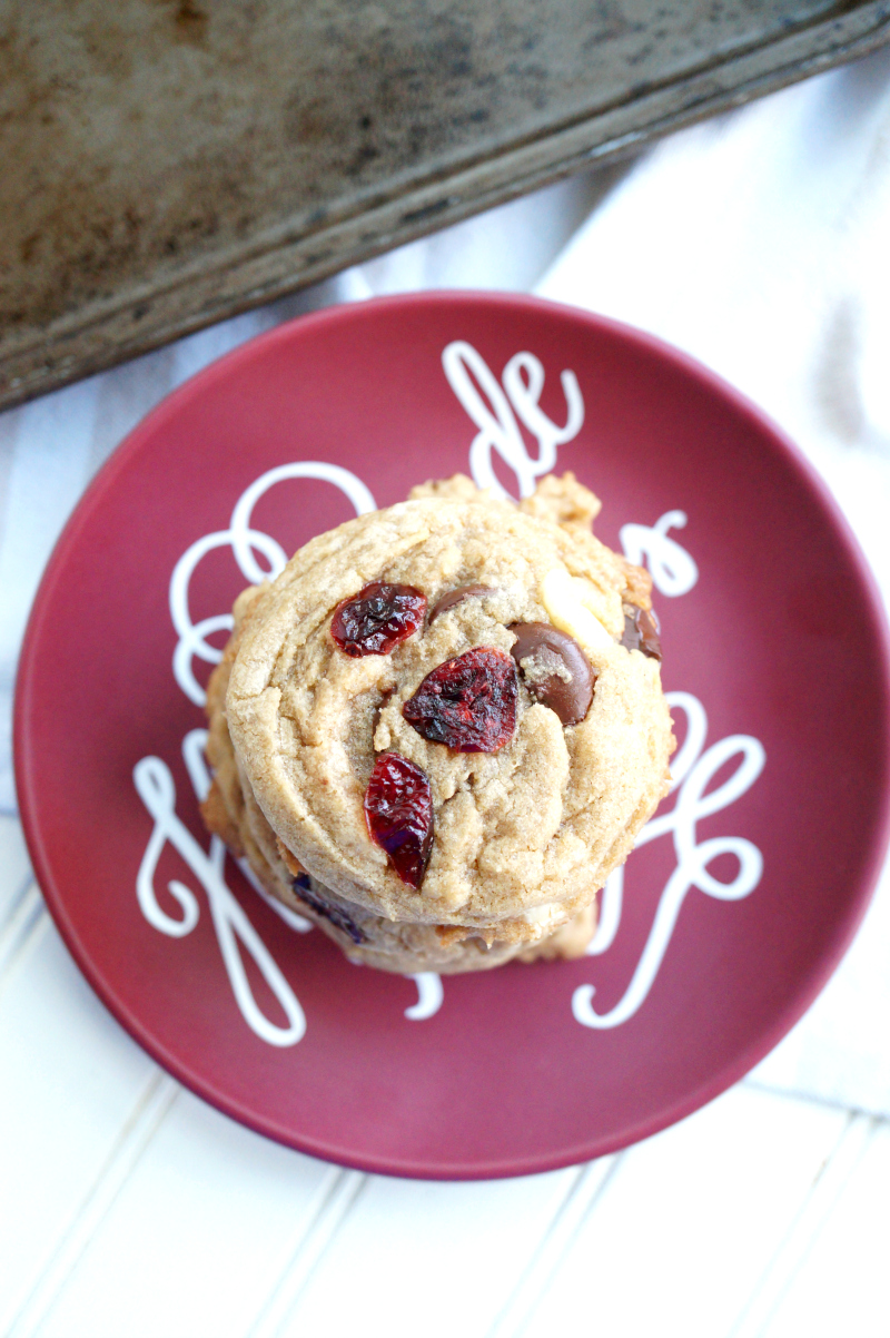 double chocolate chip cranberry cookies | The Baking Fairy