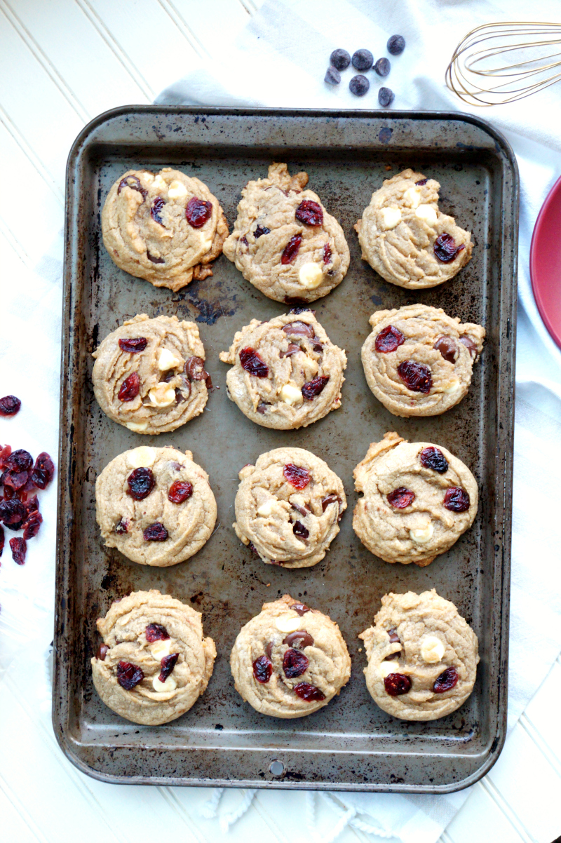 double chocolate chip cranberry cookies | The Baking Fairy