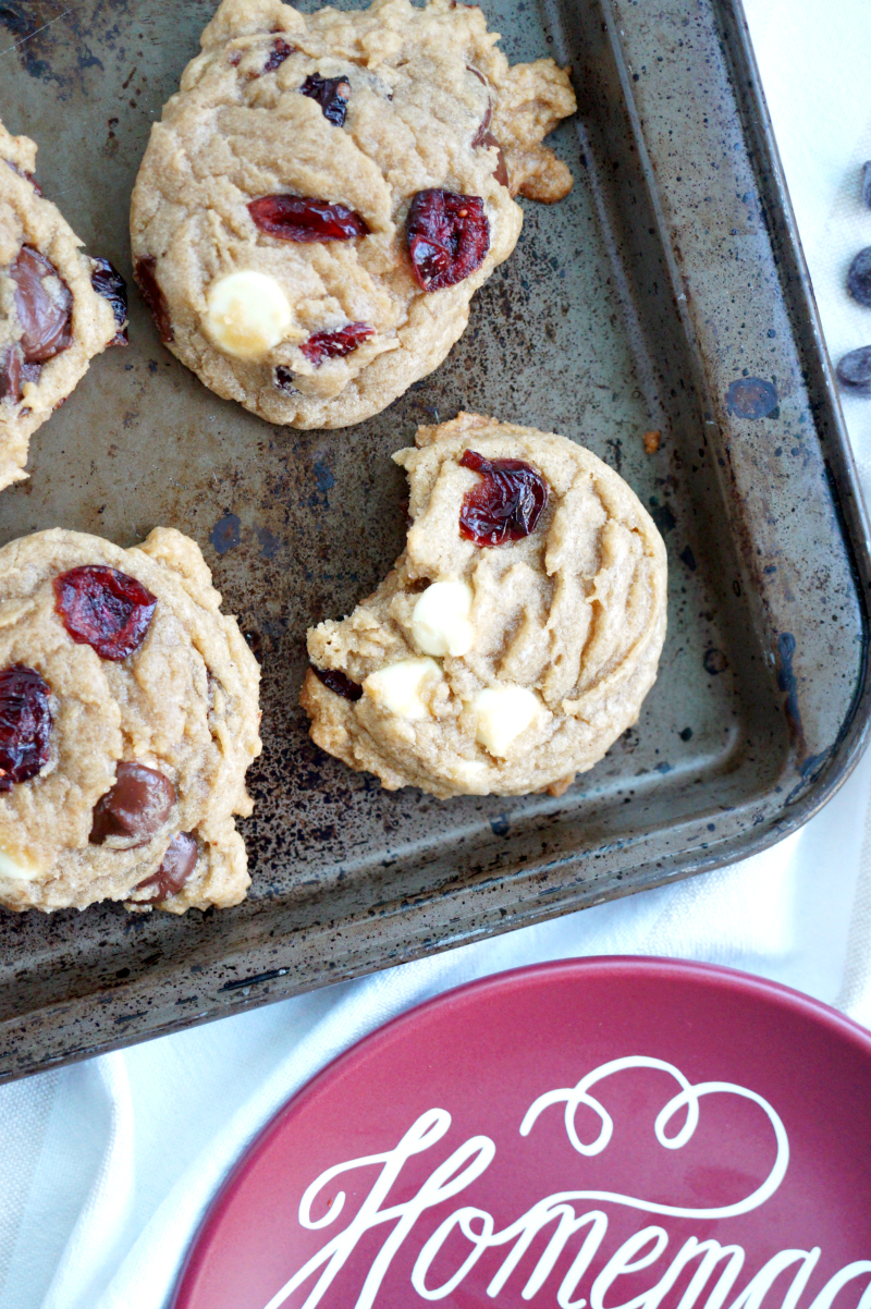 double chocolate chip cranberry cookies | The Baking Fairy