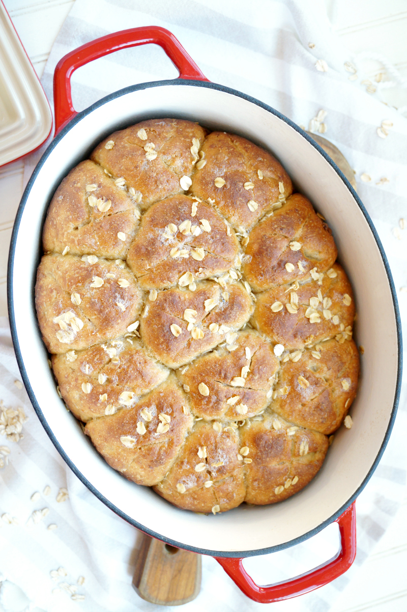 no-knead oatmeal rolls | The Baking Fairy