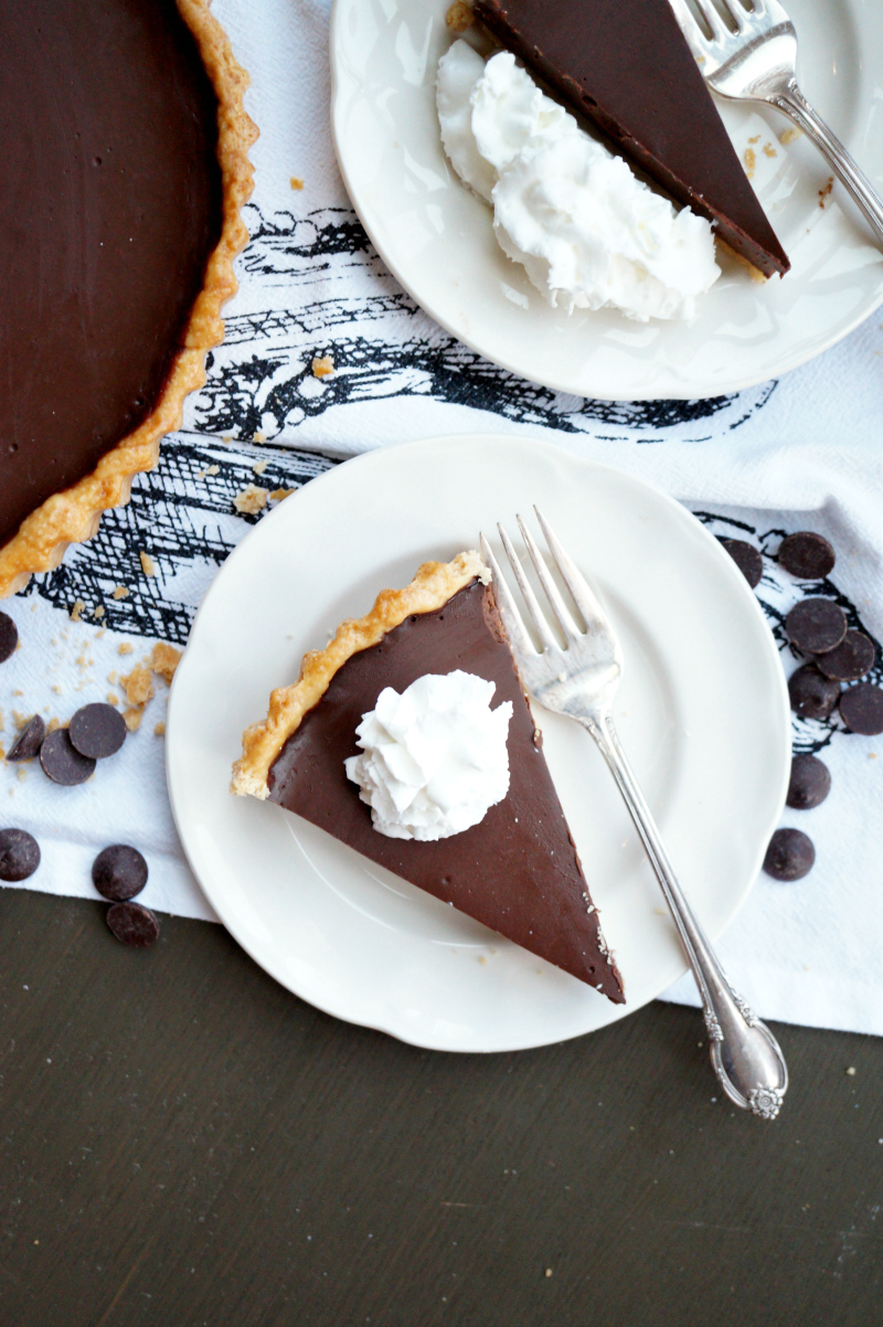 dark chocolate truffle tart | The Baking Fairy