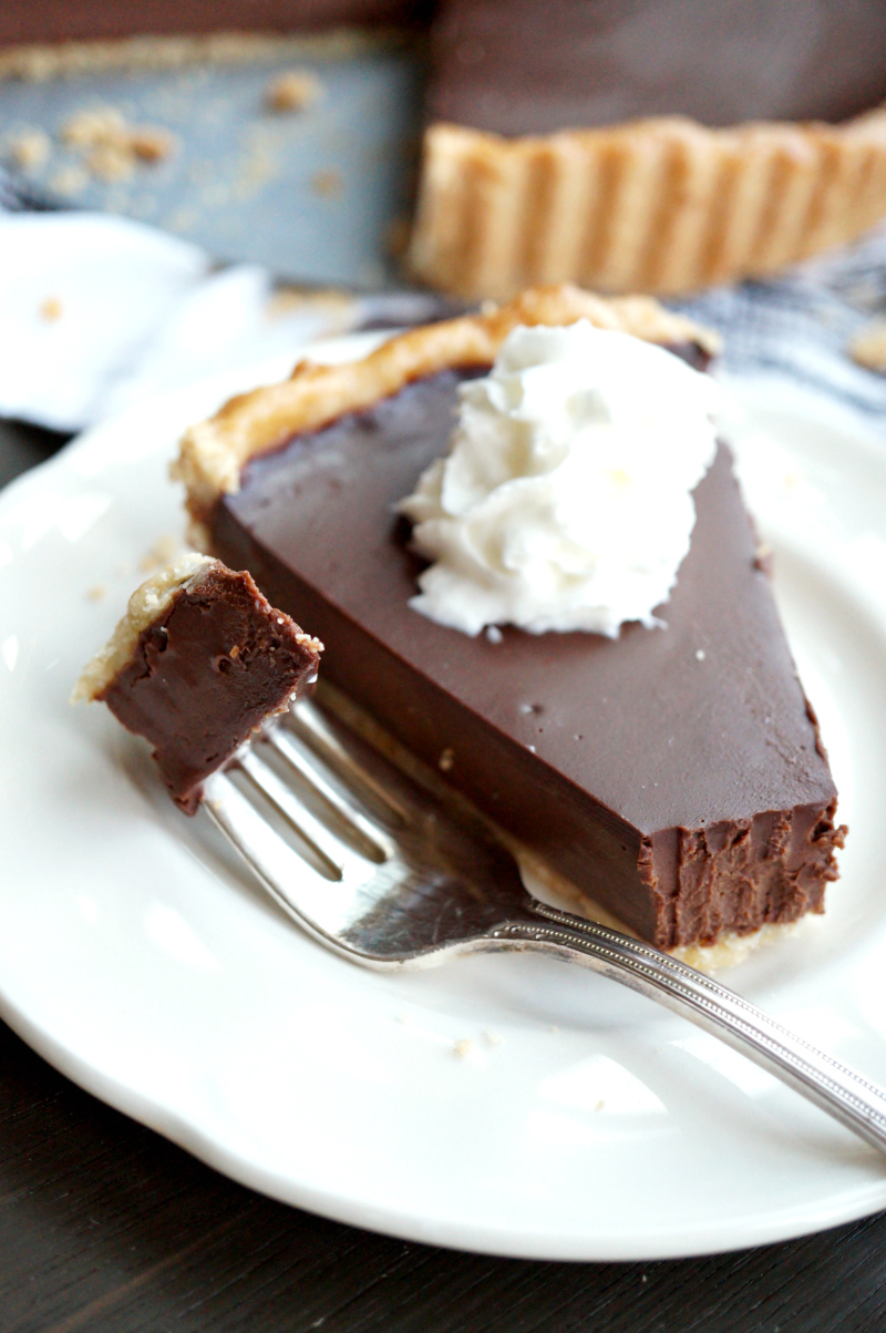 dark chocolate truffle tart | The Baking Fairy